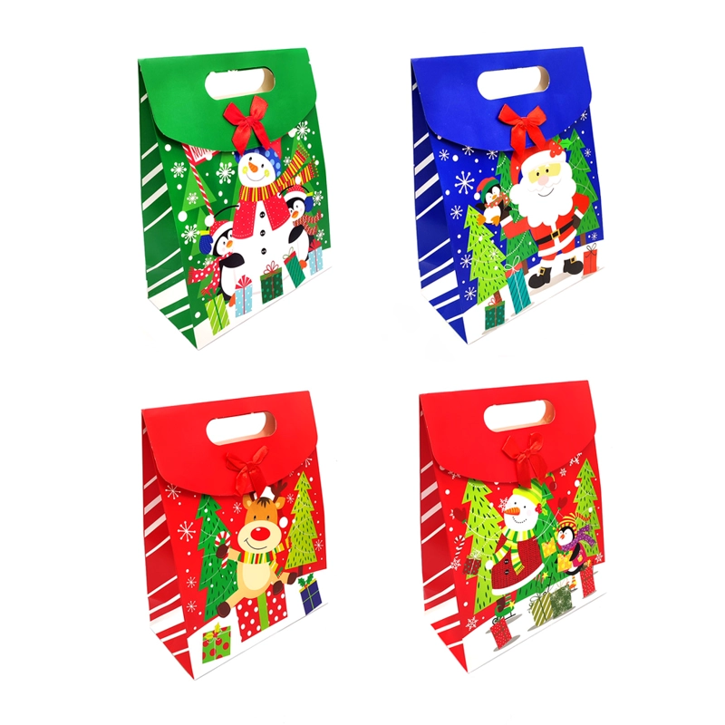 BOLSA DE REGALO VELCRO NAVIDAD INFANTIL 20X15 X1UNI - 1