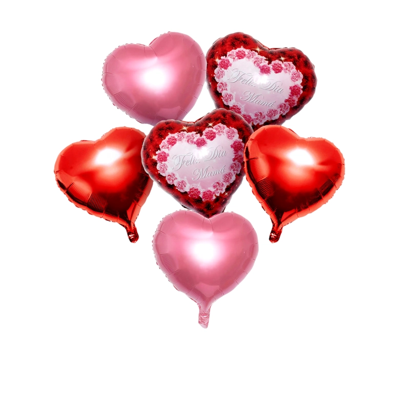 SET GLOBO METALICO FELIZ DIA MAMA X1 SET - 1