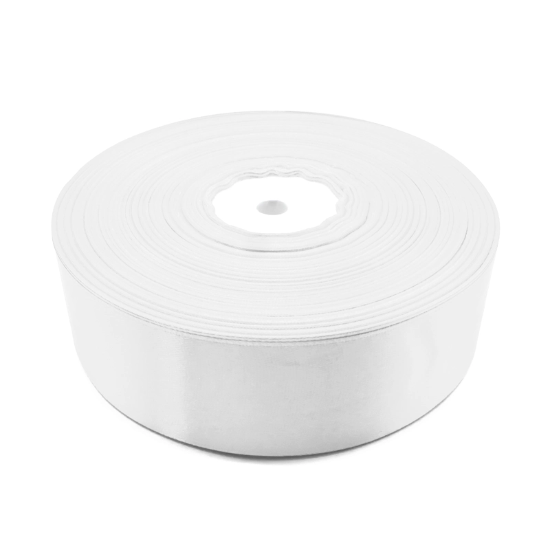 CINTA SATIN 4CMX91.4M 5PCS BLANCO X1UNI - 1