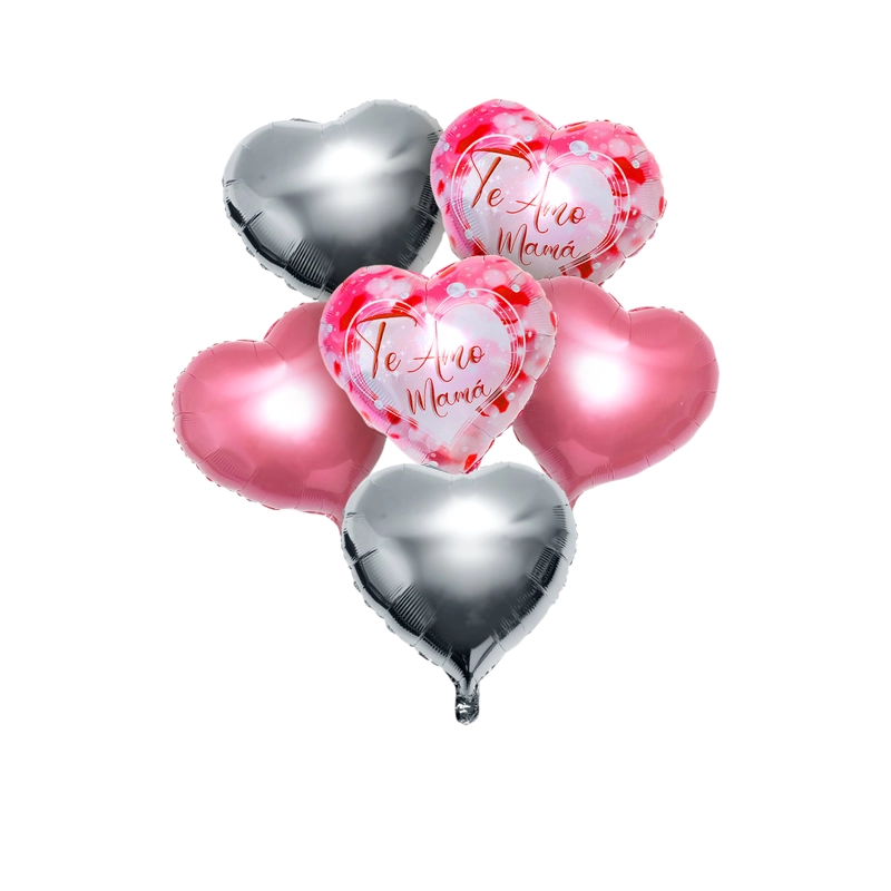 SET GLOBO METALICO TE AMO MAMA X1 SET - 1