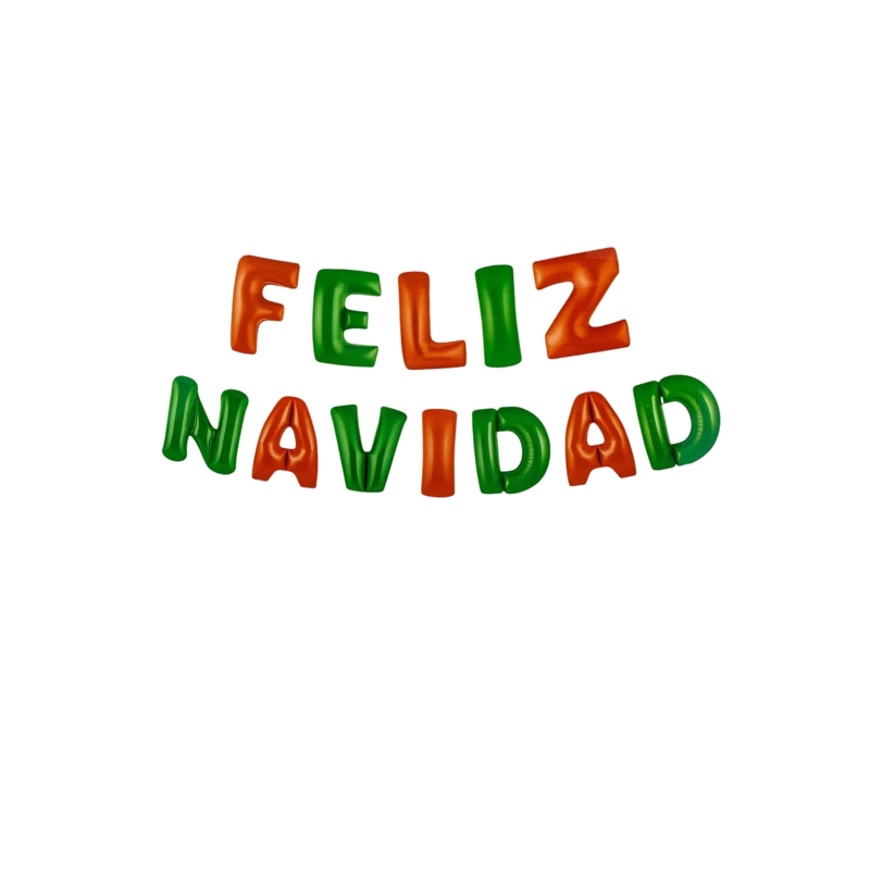 GLOBO METALICO 16 FELIZ NAVIDAD MULTI X1 SET - 1