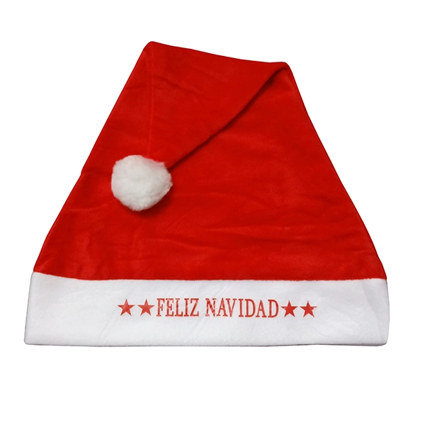 NAVIDAD GORRO SANTA PLUSH FELIZ NAVIDAD 28X40 CM X12 UNI - 1