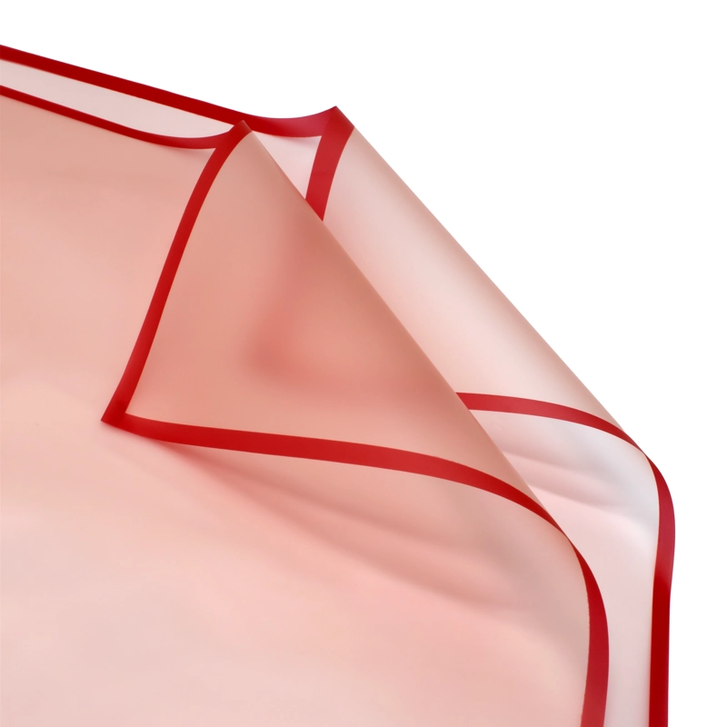 PAPEL COREANO 57X57 5.3C MEDIO TRANSPARENTE ROJO X20UNI - 1