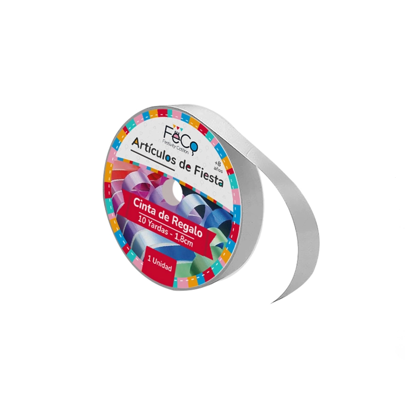 CINTA 1.8CM 10YD PLATEADO X1 UNI - 1