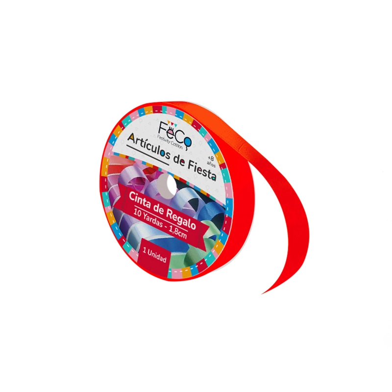 CINTA 1.8CM 10YD ROJO X1 UNI - 1