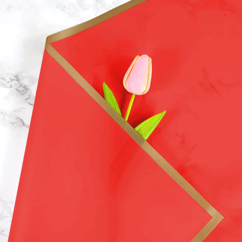 PAPEL COREANO 57X57 5.3C ROJO/DORADO X20 UNI - 1