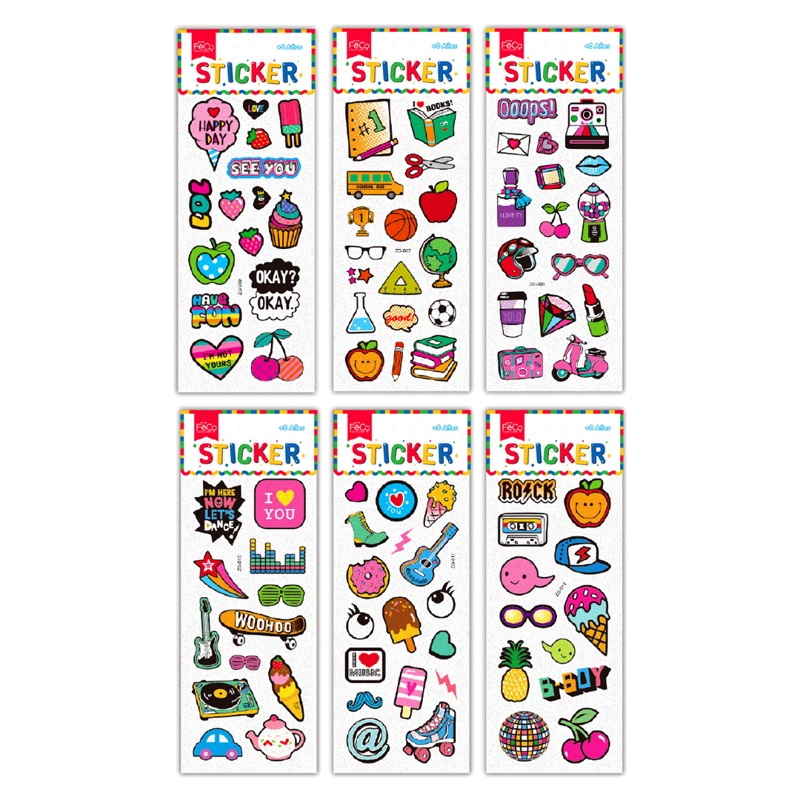 STICKER INFANTIL RETRO X12 UNI - 1