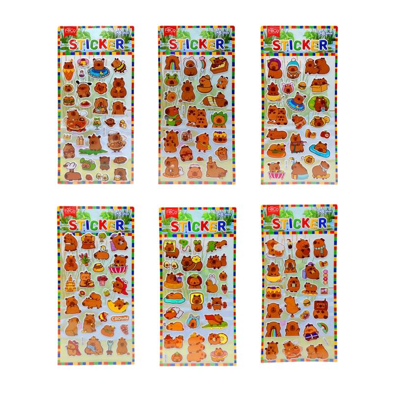 STICKER INFANTIL CAPIBARA X12UNI - 1