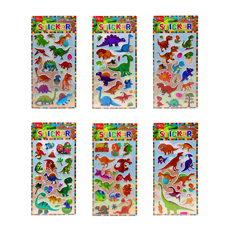 STICKER INFANTIL DINOSAURIO X12UNI - 1