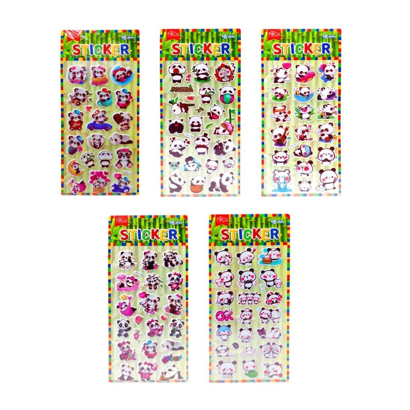 STICKER INFANTIL PANDA X12UNI - 1