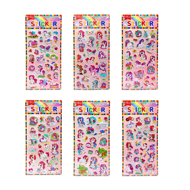 STICKER INFANTIL UNICORNIO X12UNI - 1