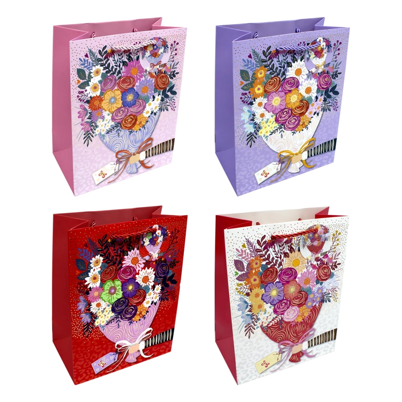 BOLSA DE REGALO BOUQUET FLOREADO 18X23 X12UNI - 1