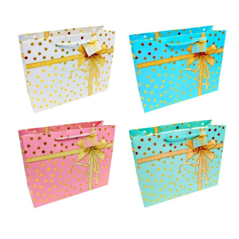 BOLSA DE REGALO HUMITA POLKA BLING 26X32 X12UNI - 1