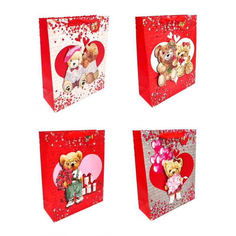BOLSA DE REGALO OSITO TEDDY 26X32 X12 UNI - 1