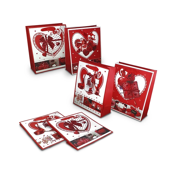 BOLSA REGALO SAN VALENTIN 3D 19X23 X12 UNI - 1