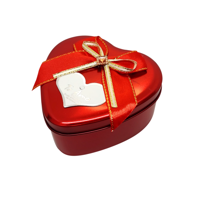 CAJITA CORAZON LATA 9X9X5 TE AMO ROJO X1UNI - 1