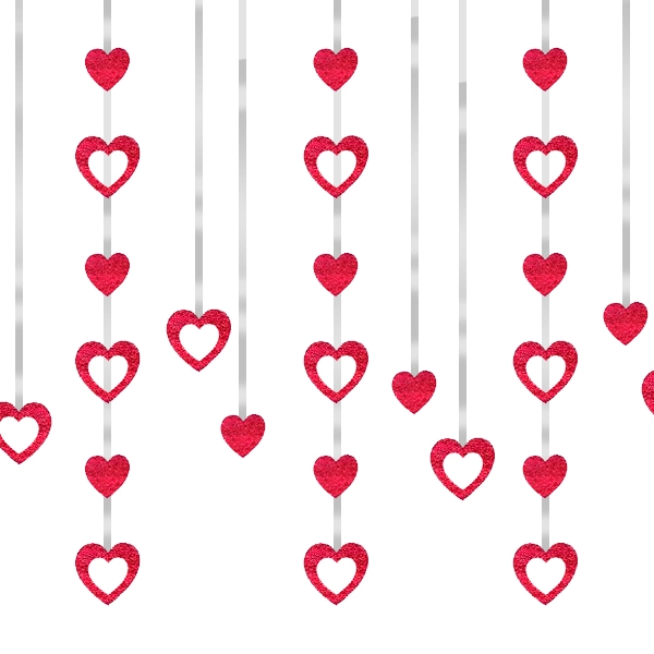 DECORACION COLGANTE CORAZON ROJO X40 PCS X1 UNI - 1