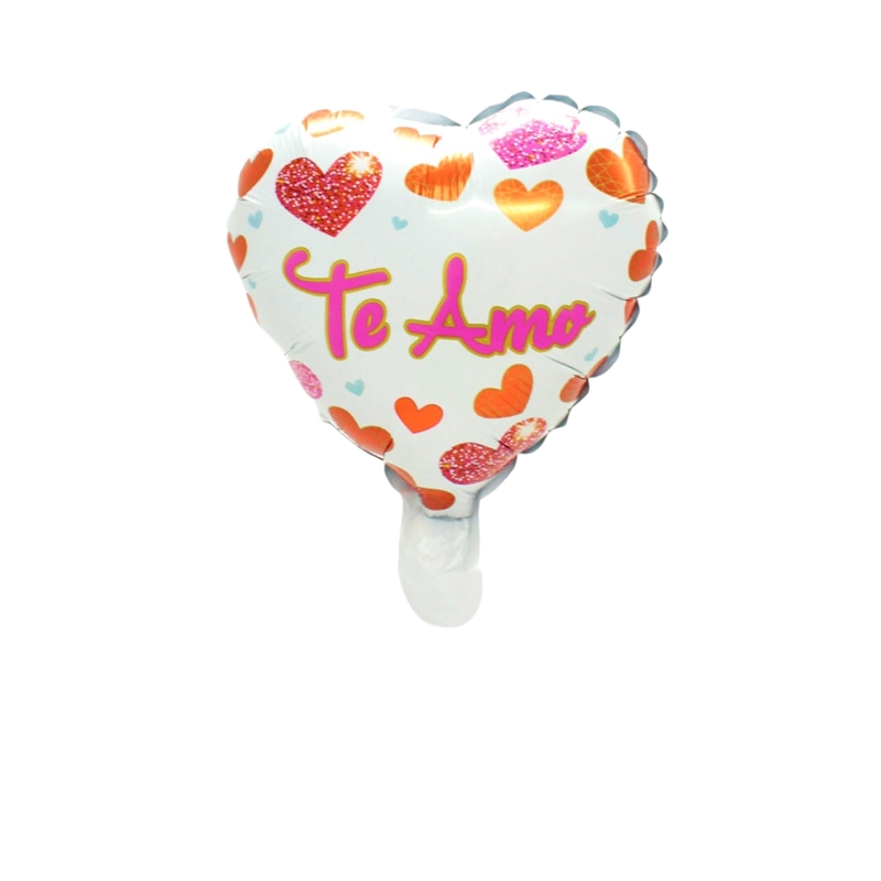GLOBO METALICO 10 TE AMO BLANCO X50 UNI - 1