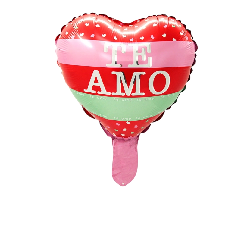 GLOBO METALICO 10 TE AMO LINEAS X50 UNI - 1