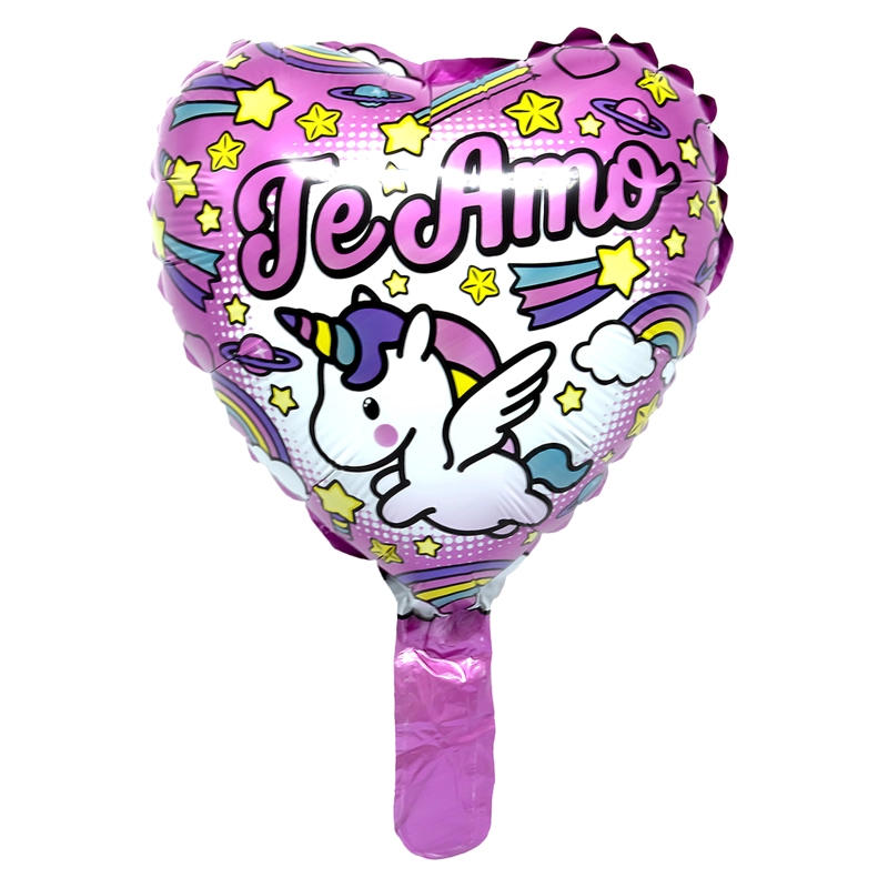 GLOBO METALICO 10 TE AMO UNICORNIO X50UNI - 1