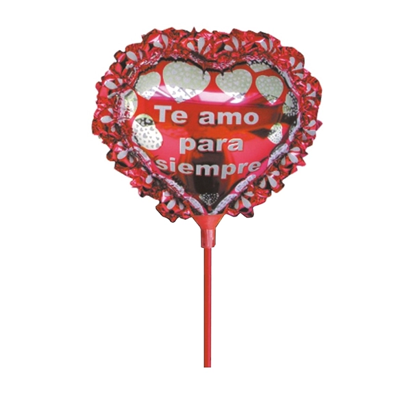GLOBO METALICO 14.5 CORAZON TE AMO PARA SIEMPRE ROJO X1 UNI - 1