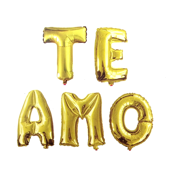 GLOBO METALICO 16' TE AMO X1 UNI - 1