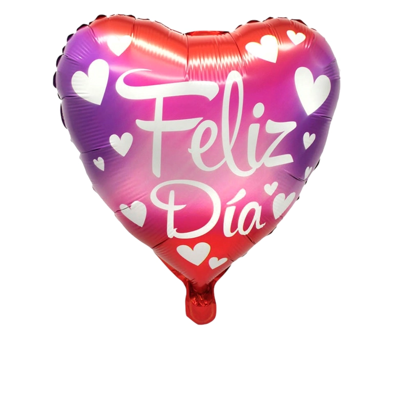 GLOBO METALICO 18 FELIZ DIA CORAZONES X1 UNI - 1