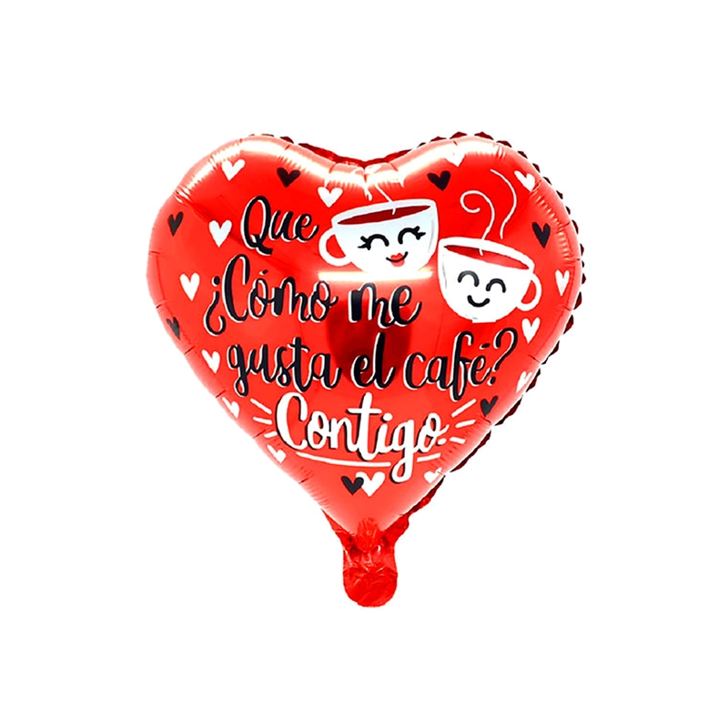 GLOBO METALICO 18 TE AMO CAFE X1 UNI - 1
