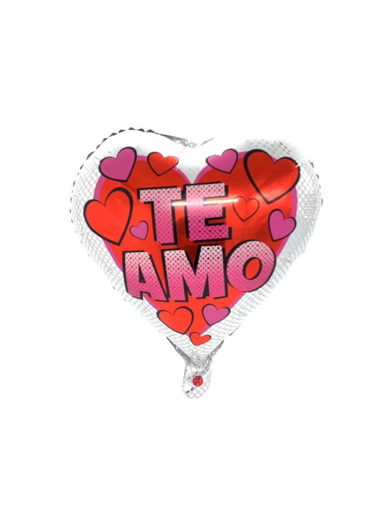 GLOBO METALICO 18 TE AMO DOTS X1 UNI - 1