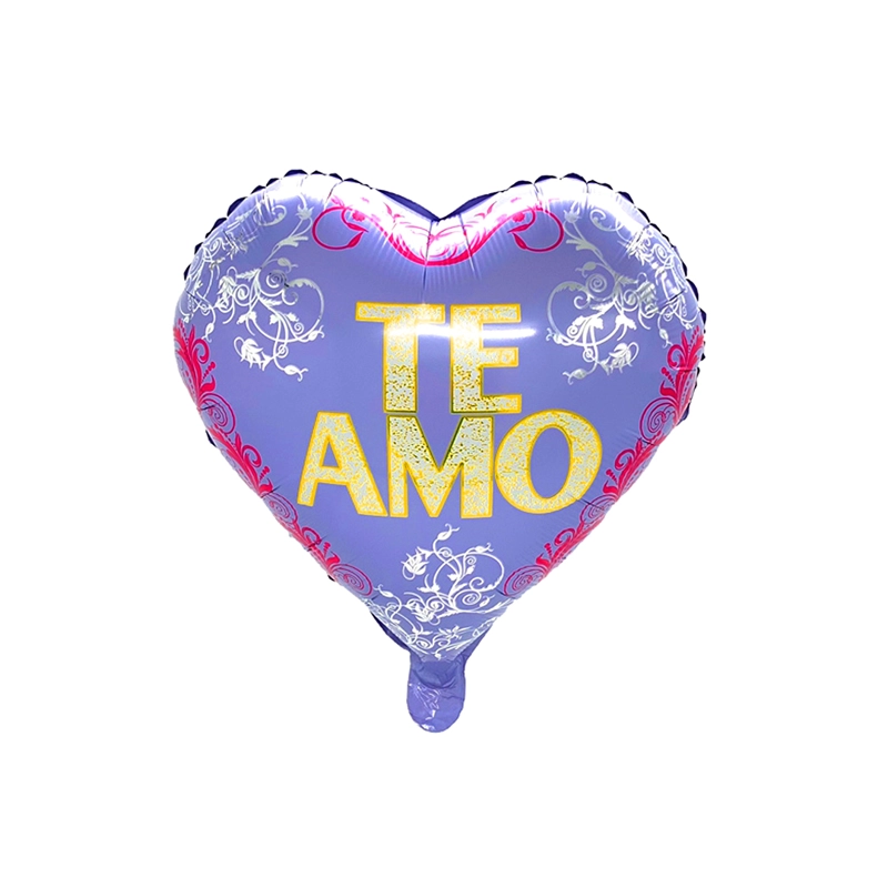 GLOBO METALICO 18 TE AMO LILA X1 UNI - 1