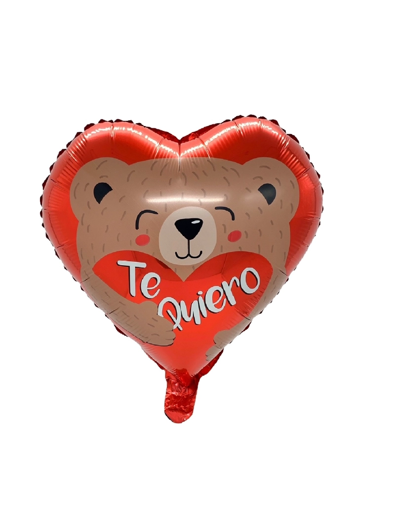 GLOBO METALICO 18 TE QUIERO OSITO X1 UNI - 1