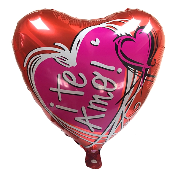 GLOBO METALICO 18' TE AMO CORAZON X1 UNI - 1