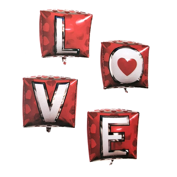 GLOBO METALICO 22 ORBZ LOVE CUADRADO X1 UNI - 1