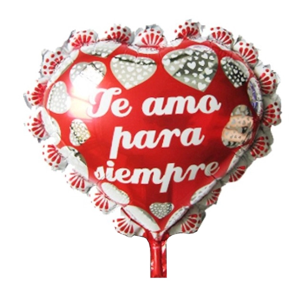 GLOBO METALICO 23' CORAZON TE AMO PARA SIEMPRE D X1 UNI - 1