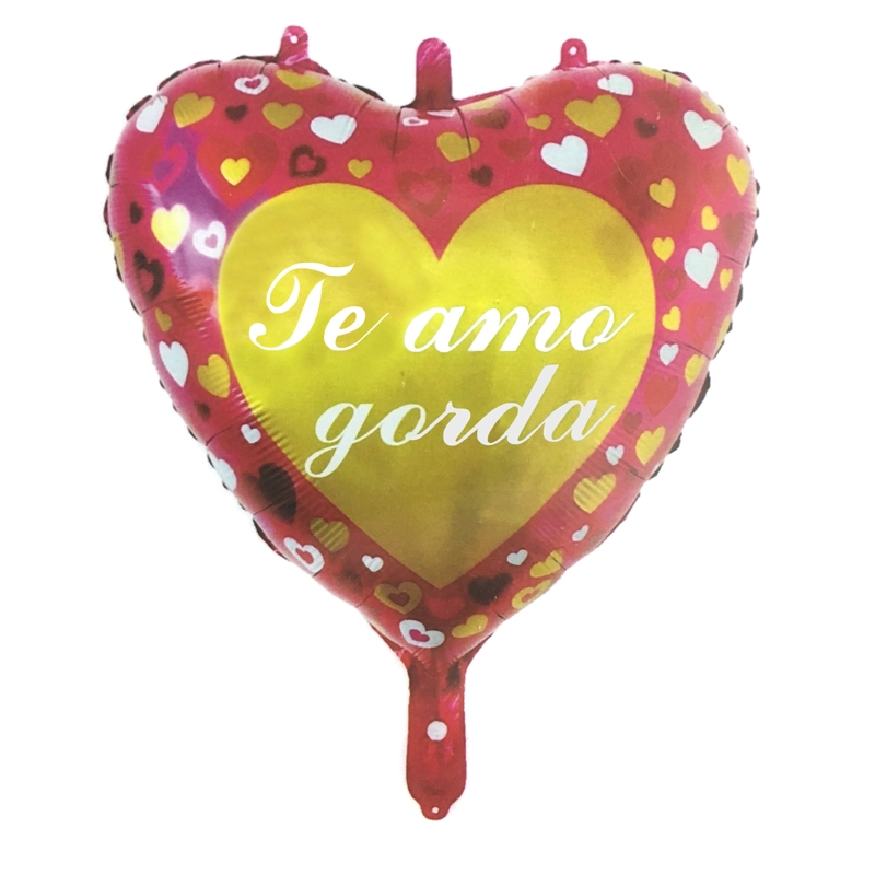 GLOBO METALICO 24' TE AMO GORDA X1 UNI - 1