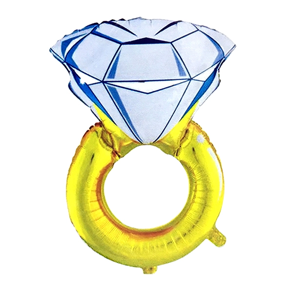 GLOBO METALICO 30 ANILLO DIAMANTE X1 UNI - 1