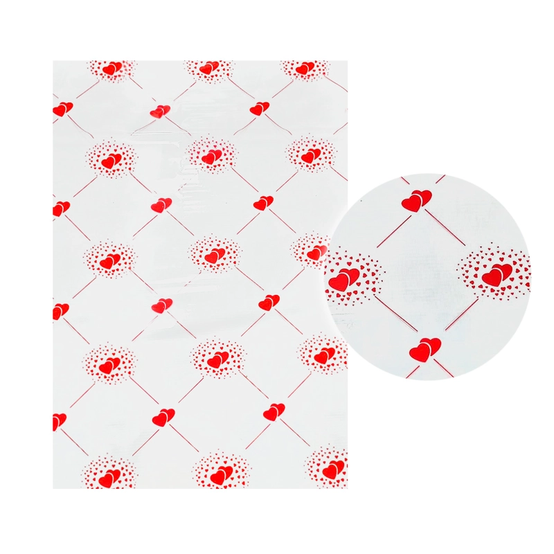 PAPEL CELOFAN 2.5C 70X100 CORAZON LINEA X50UNI - 1