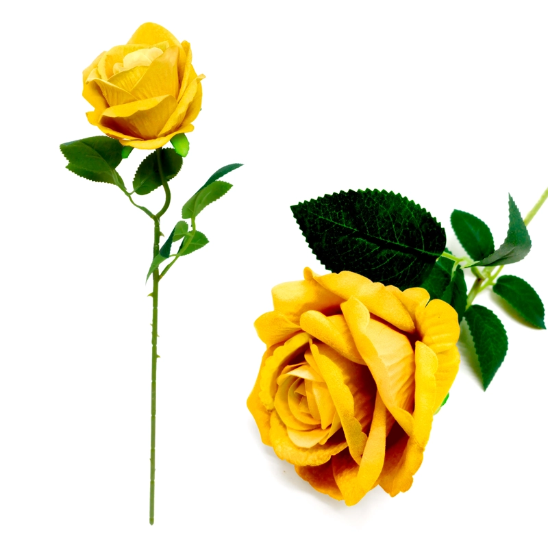 ROSA ARTIFICIAL 50CM AMARILLO X1UNI - 1