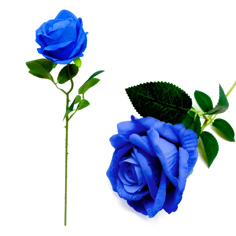 ROSA ARTIFICIAL 50CM AZUL REY X1UNI - 1