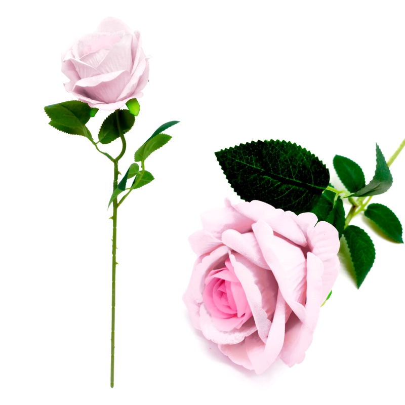 ROSA ARTIFICIAL 50CM ROSADO X1UNI - 1