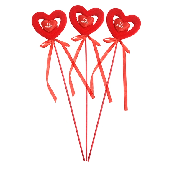 STICK SAN VALENTIN CORAZON PLUMAVIT DOBLE X12 UNI - 1
