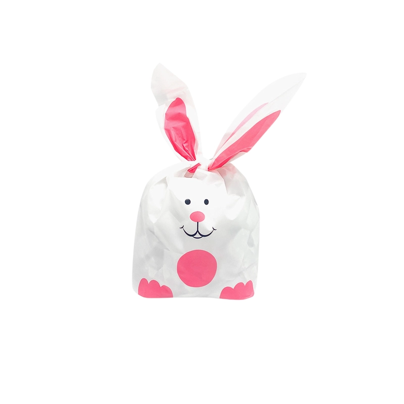 BOLSA CONEJO GRANDE ROSADO 20X33 CM X12 UNI - 1