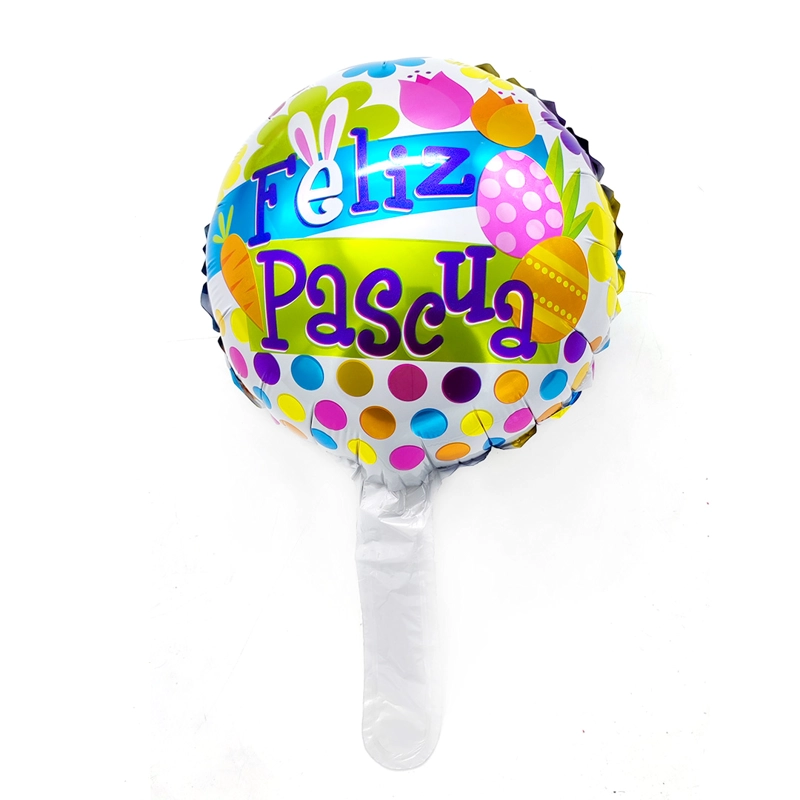 GLOBO METALICO 10 FELIZ PASCUA DOTS X50 UNI - 1