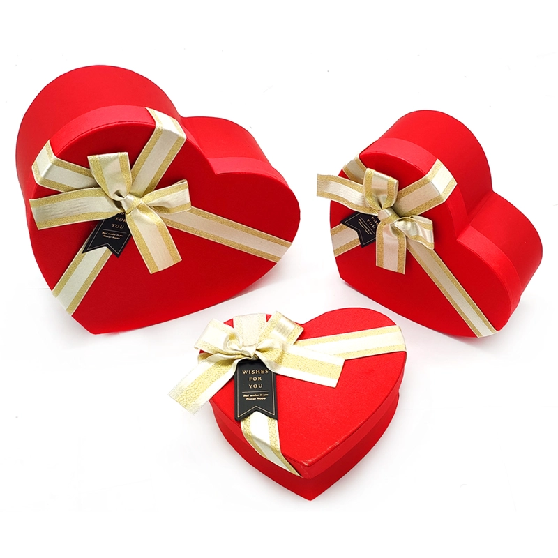 CAJA CORAZON TRIPLE HUMITA CINTA PLATEADO X1 UNI - 1
