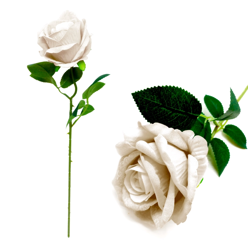 ROSA ARTIFICIAL 50CM CREMA X1UNI - 1