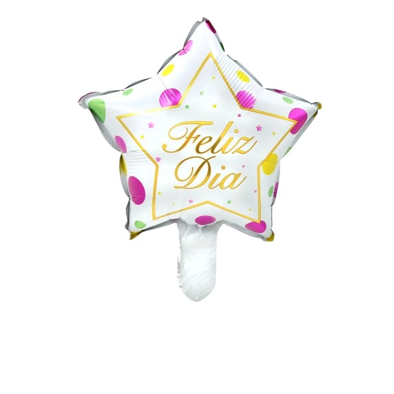 GLOBO METALICO 10 FELIZ DIA ESTRELLA DOBLE X50 UNI - 1
