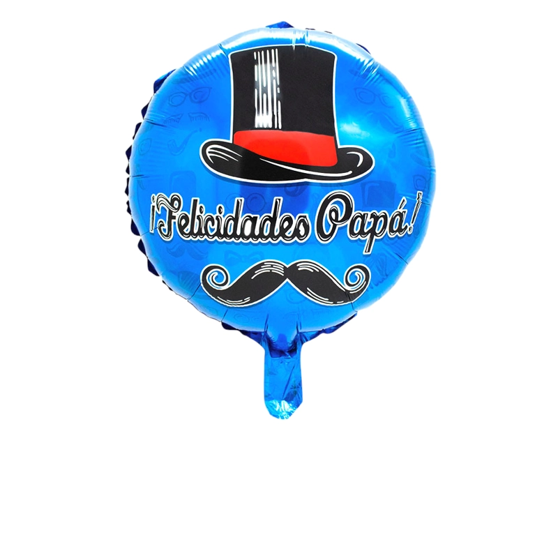 GLOBO METALICO 18 MOSTACHO PAPA X1 UNI - 1