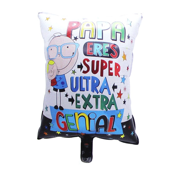 GLOBO METALICO 64X45 CM PAPA ERES GENIAL X1 UNI - 1