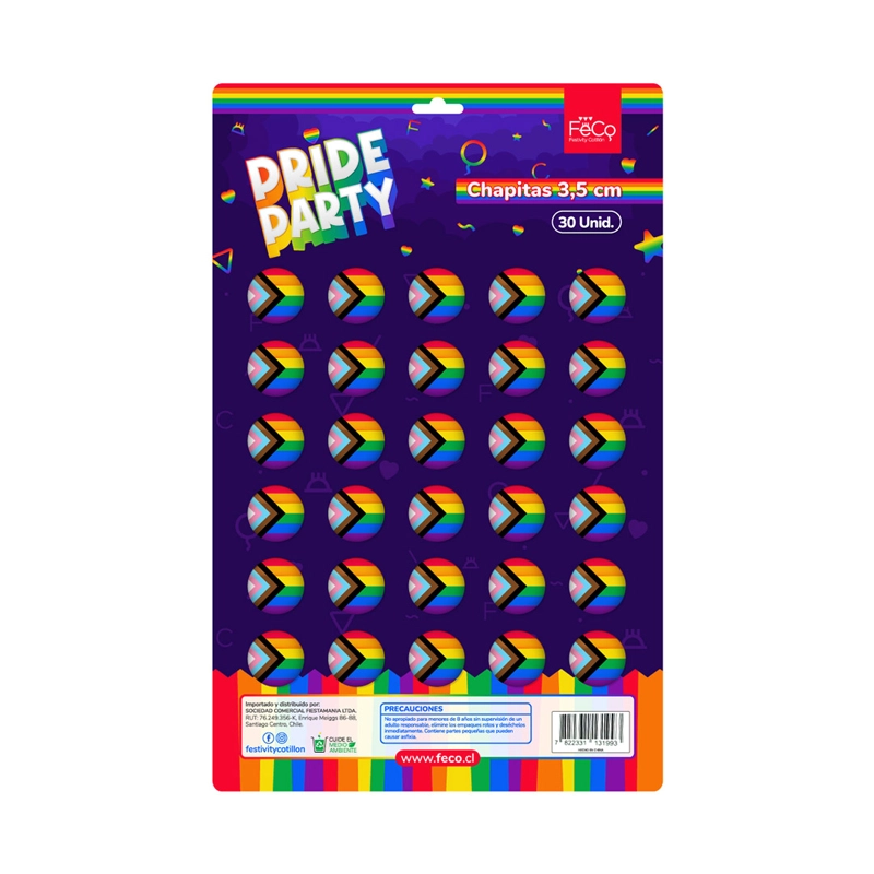 CHAPITAS DIVERSIDAD 3.8CM X30 UNI - 1