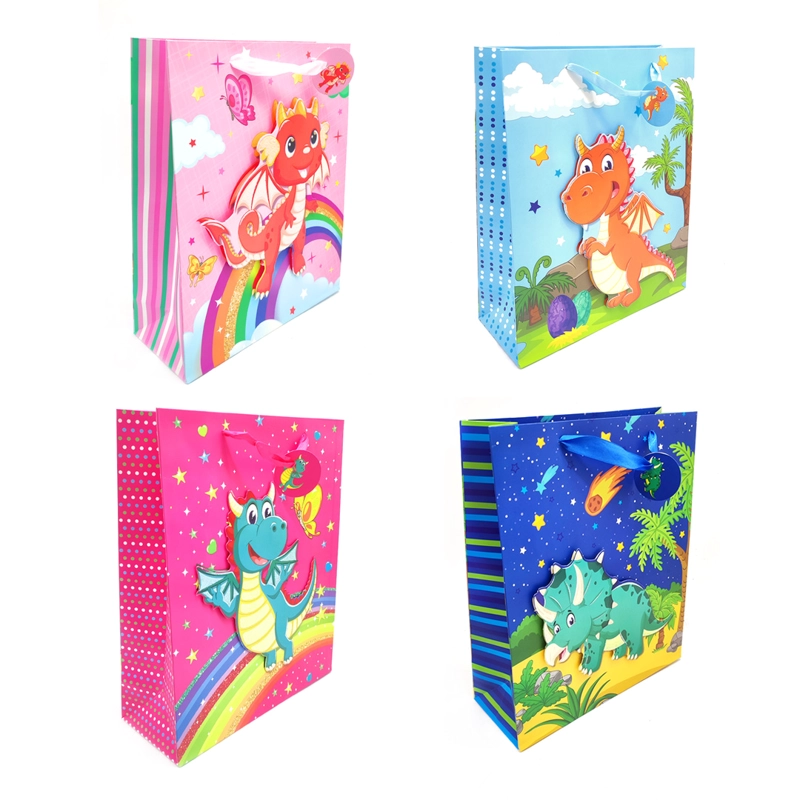 BOLSA DE REGALO DINOSAURIOS 18X23 X12 UNI - 1